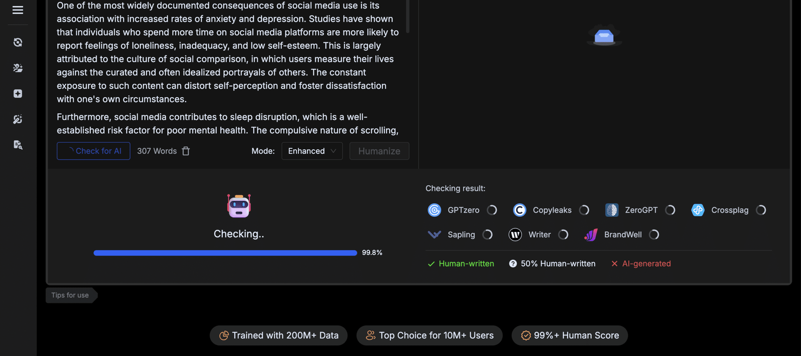 BypassGPT Review 2026: I Tested It Against GPTZero — Here Are the Real Results Claude 300-word essay scanned for AI using BypassGPT — checking AI score before humanization