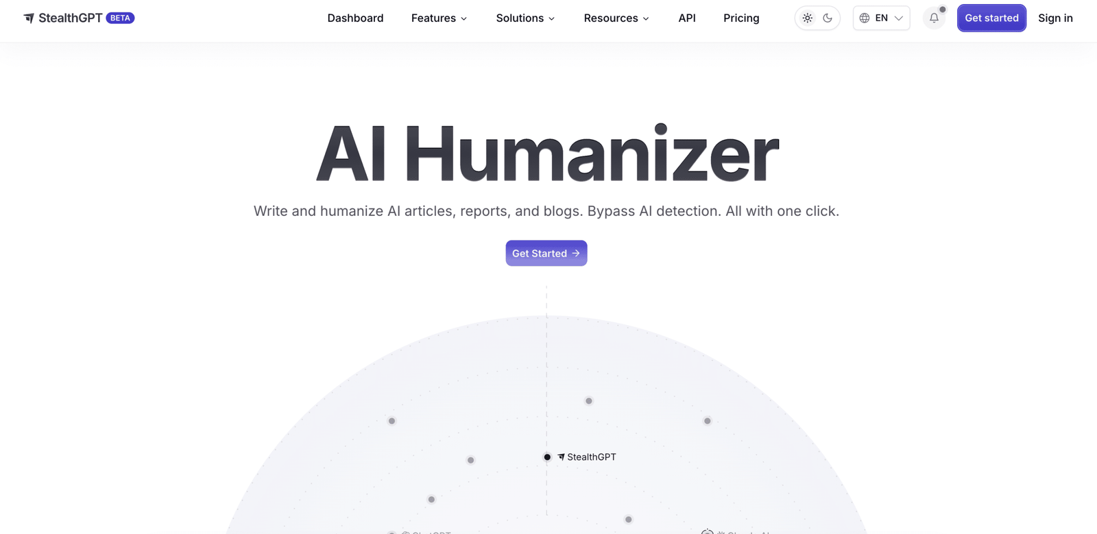 StealthGPT Review 2026: The "Undetectable AI" Writer Tested StealthGPT homepage showing marketing claims