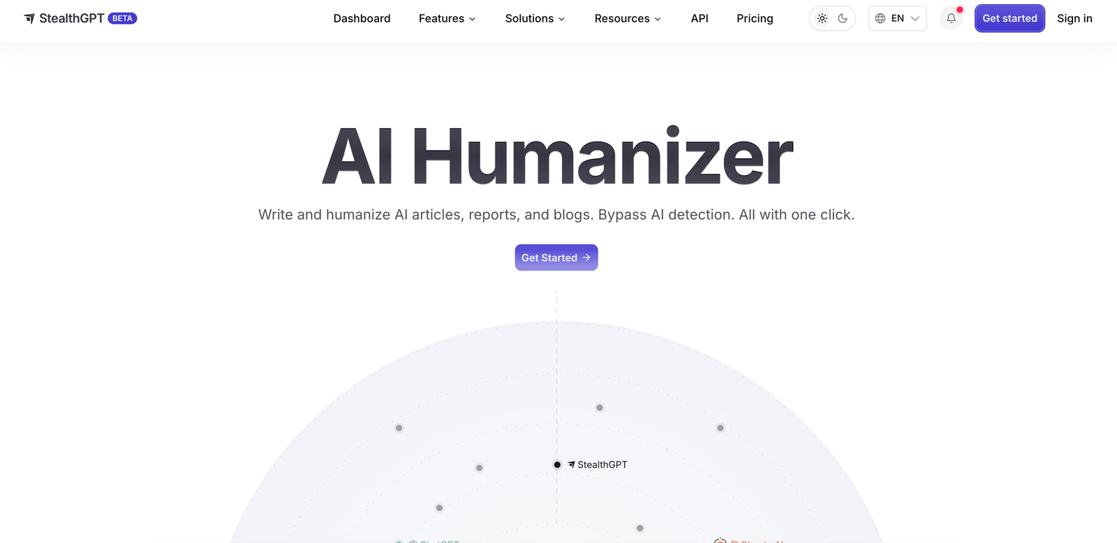 the competitor homepage