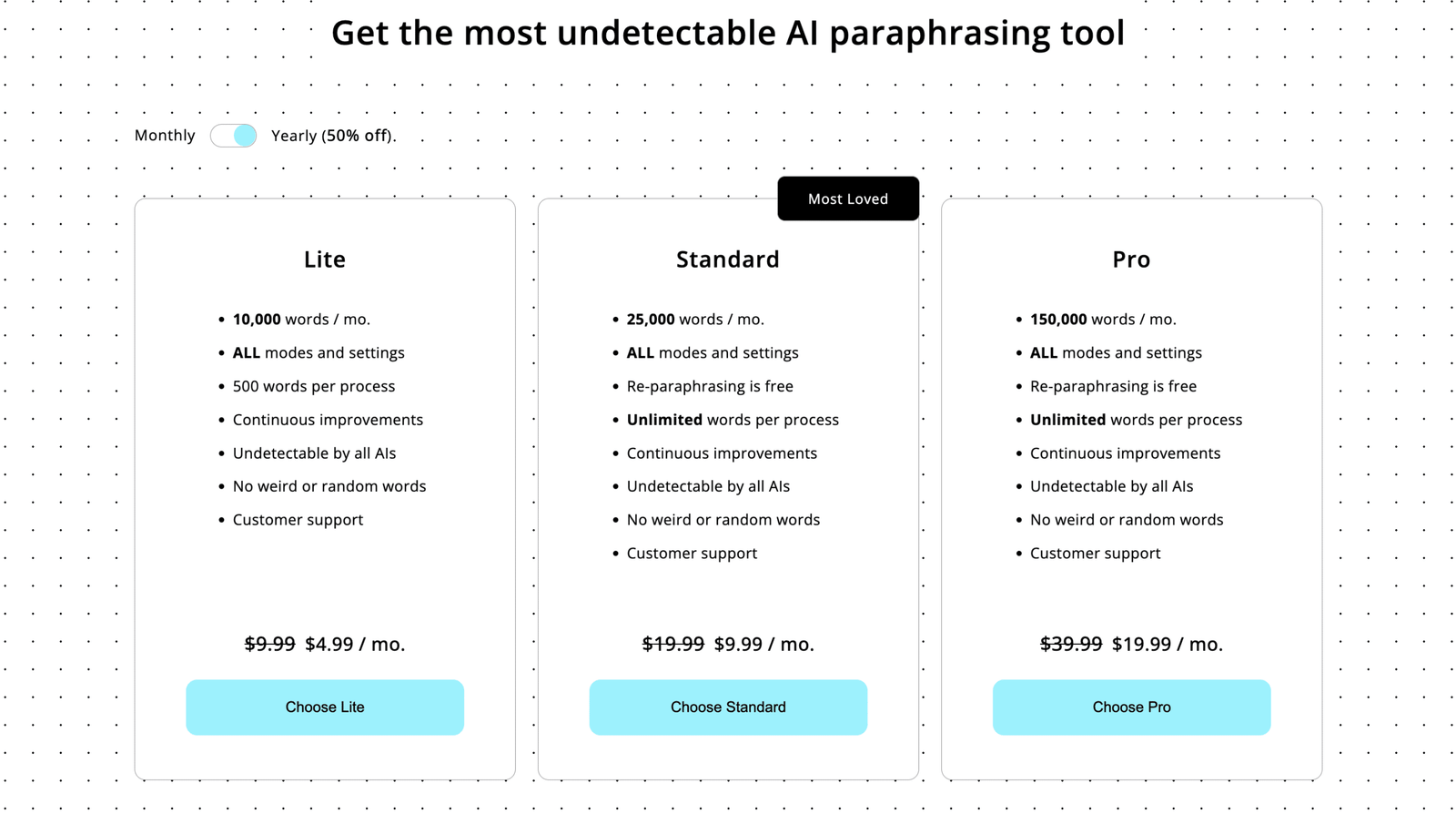 it yearly pricing with 50% discount