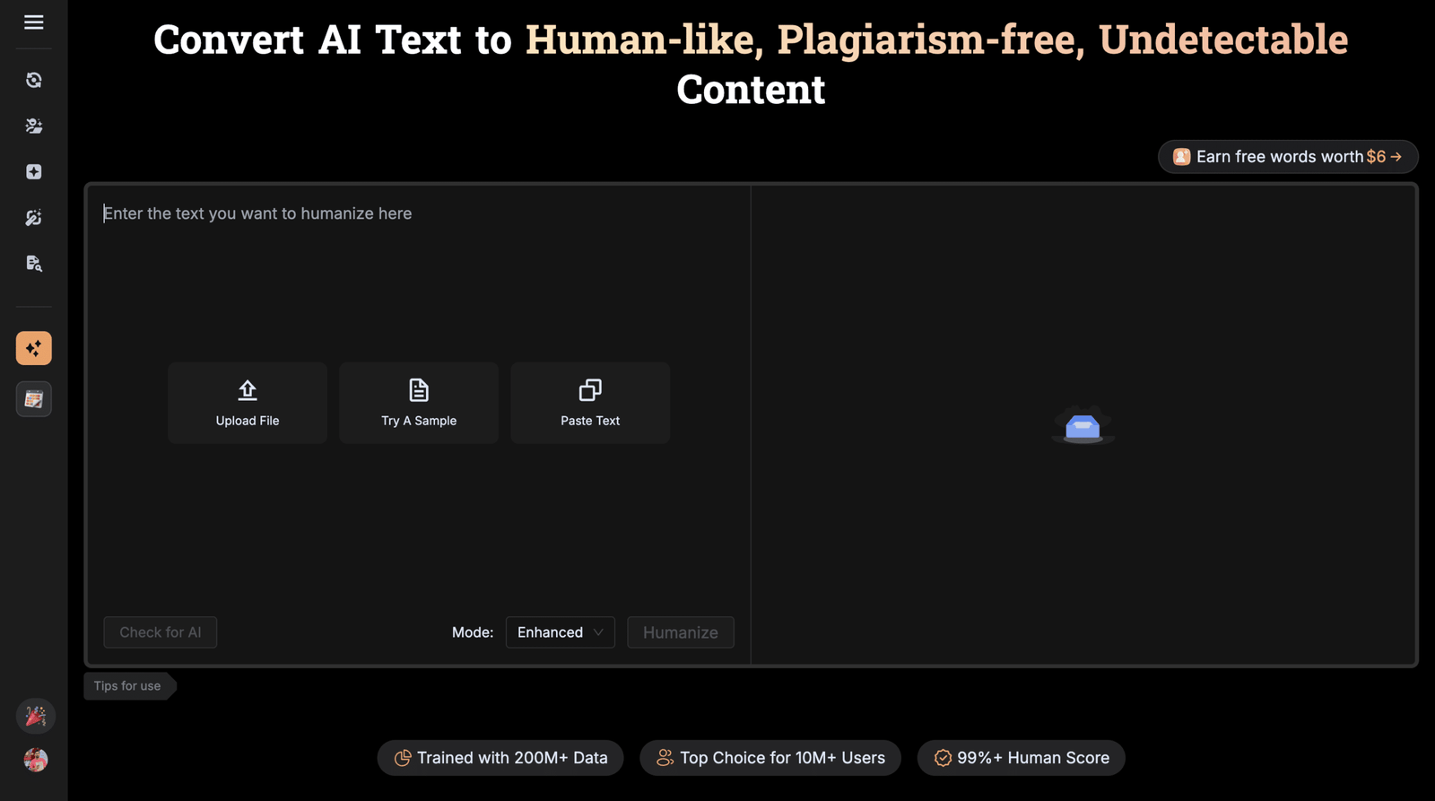 BypassGPT Review 2026: I Tested It Against GPTZero — Here Are the Real Results BypassGPT dashboard for logged-in user