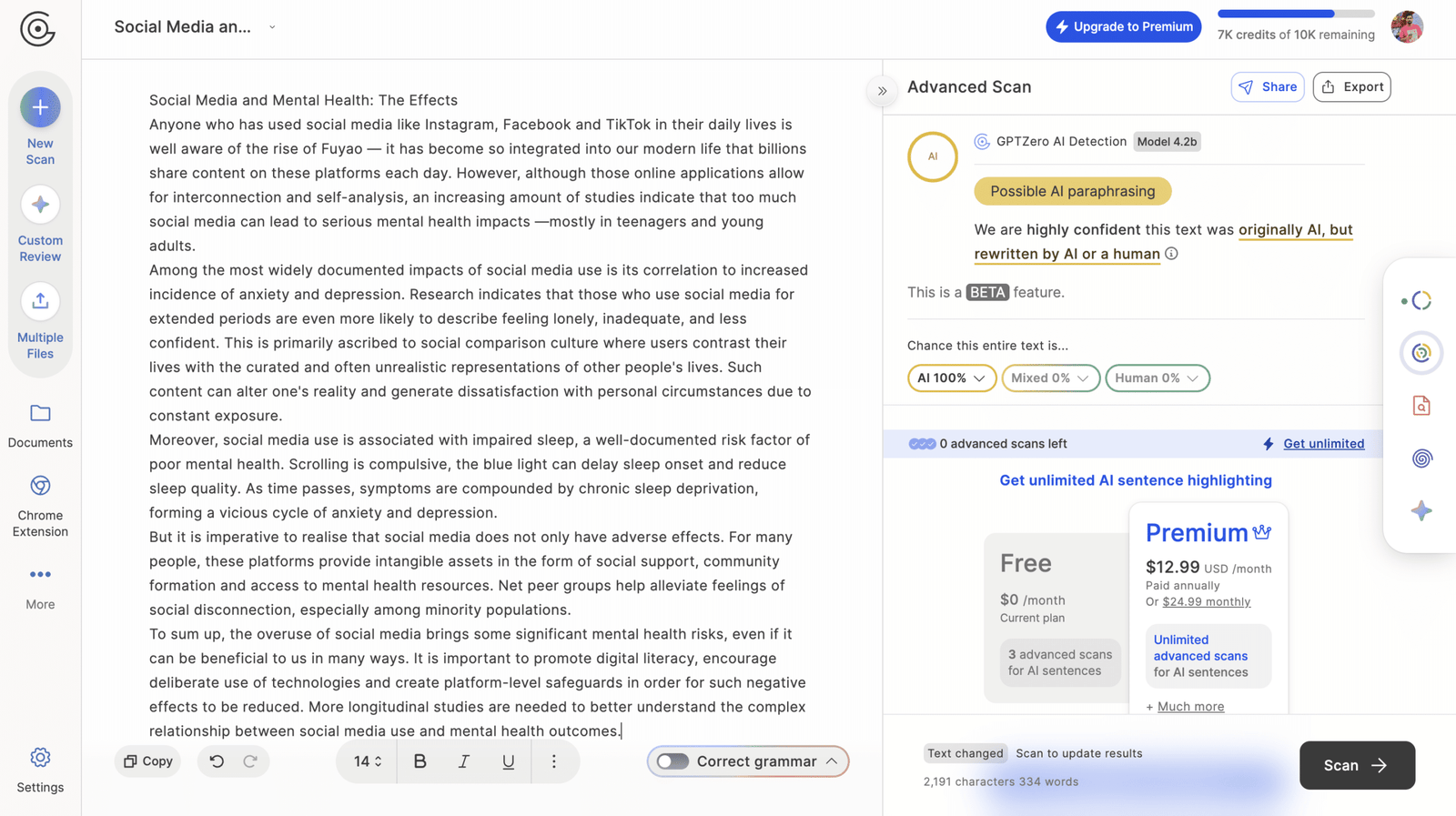 BypassGPT Review 2026: I Tested It Against GPTZero — Here Are the Real Results BypassGPT 336-word output scanned in GPTZero — 100% AI score