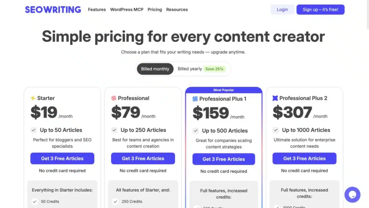 SEOWriting AI Coupon Code: MALIK 25% Offer and Eligibility SEOWriting AI monthly prices for Starter Professional and Professional Plus plans